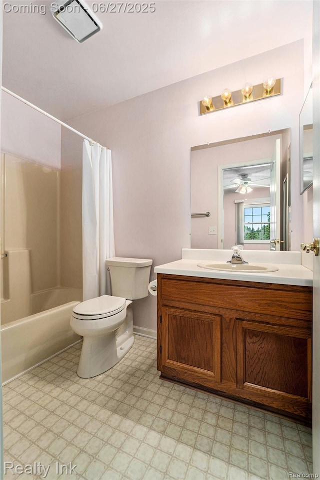 35898 Castlewood Ct, Westland, MI 48185 - bathroom featuring tile patterned floors, vanity, and shower / tub combo with curtain
