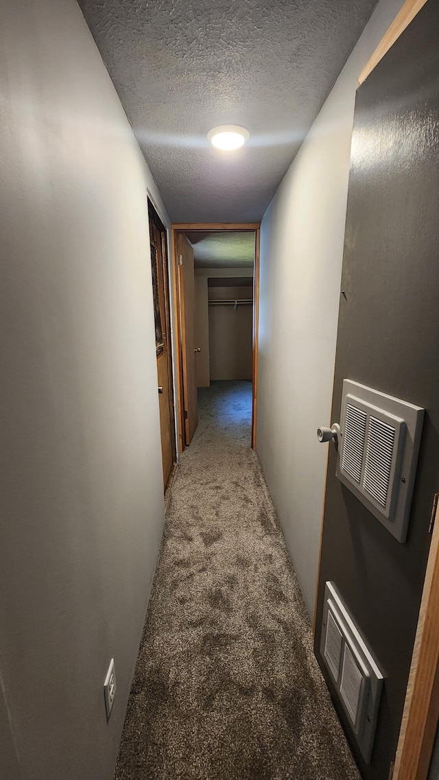 5213 S Newcosta Ave, Newaygo, MI 49337 - hallway featuring carpet flooring and a textured ceiling