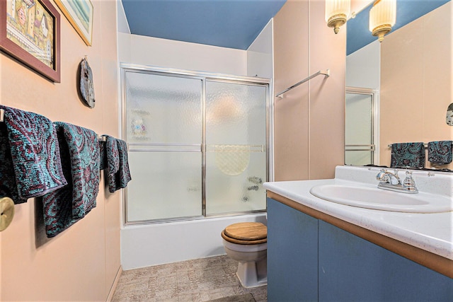 8025 Fosdick Rd, Saline, MI 48176 - bathroom featuring vanity and bath / shower combo with glass door
