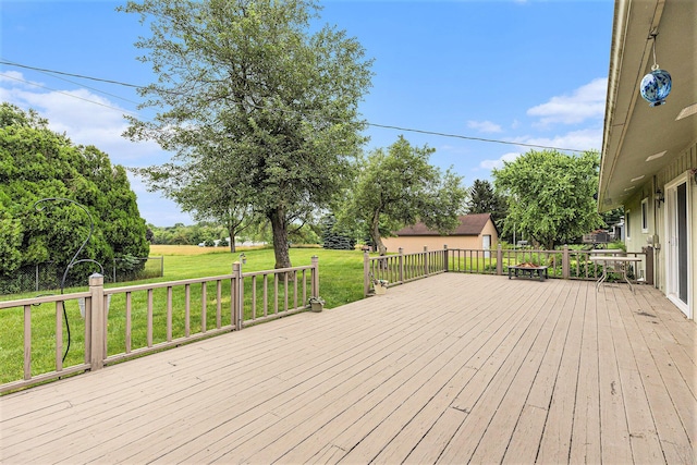 8025 Fosdick Rd, Saline, MI 48176 - wooden terrace with a yard