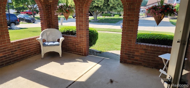15480 Sherwood Ln, Fraser, MI 48026 - porch featuring a lawn