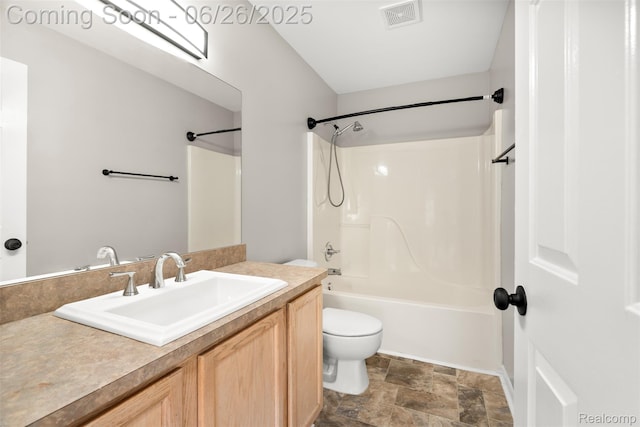 3343 Northpointe Blvd, Melvindale, MI 48122 - bathroom featuring vanity, stone finish floors, and shower / washtub combination