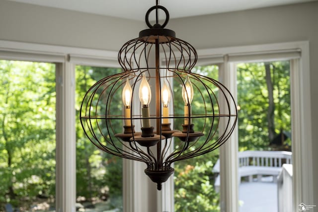 7145 S Valley Cir, Lambertville, MI 48144 - detailed view of a chandelier