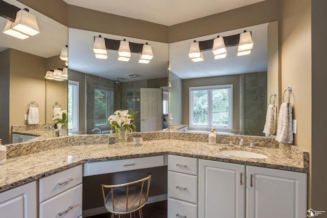 7145 S Valley Cir, Lambertville, MI 48144 - full bath featuring a shower stall and double vanity
