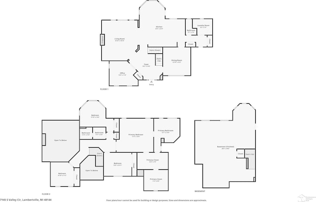 7145 S Valley Cir, Lambertville, MI 48144 - view of property floor plan