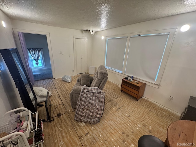 16740 Woodingham Dr, Detroit, MI 48221 - living area with a textured ceiling