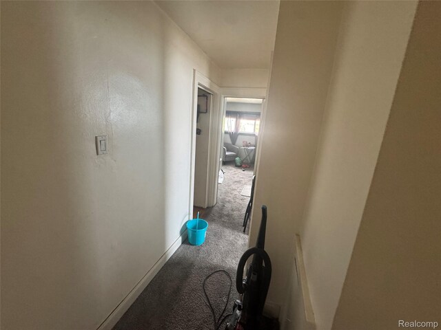 16740 Woodingham Dr, Detroit, MI 48221 - hall with carpet flooring and baseboards