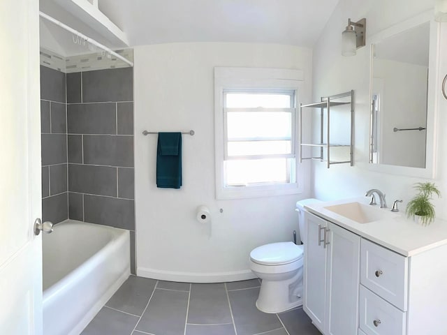 3254 W W Philadelphia St, Detroit, MI 48206 - bathroom featuring vanity, tile patterned floors, and washtub / shower combination