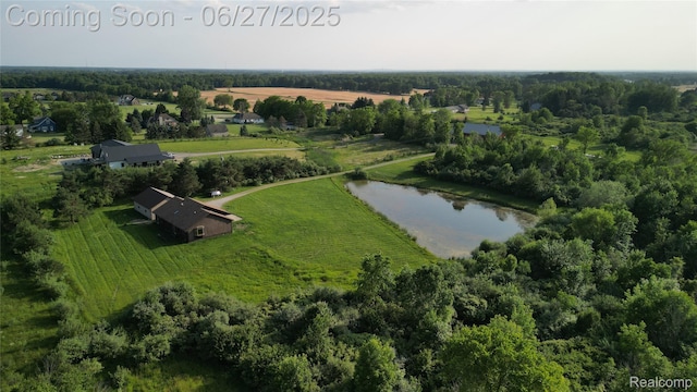 5050 Burton Rd, Capac, MI 48014 - aerial view of property's location featuring rural landscape and a large body of water