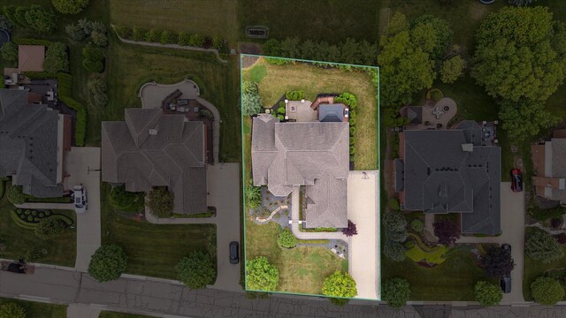 46746 Merion Cir, Northville, MI 48168 - aerial view of property's location with property boundaries highlighted