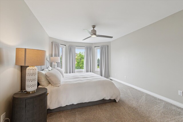 46746 Merion Cir, Northville, MI 48168 - carpeted bedroom with baseboards and ceiling fan