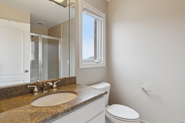46746 Merion Cir, Northville, MI 48168 - full bathroom with vanity, a shower stall, and healthy amount of natural light