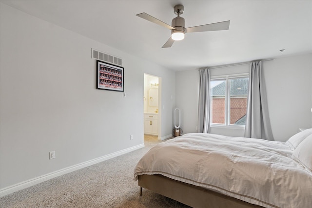 46746 Merion Cir, Northville, MI 48168 - carpeted bedroom with ensuite bath and ceiling fan