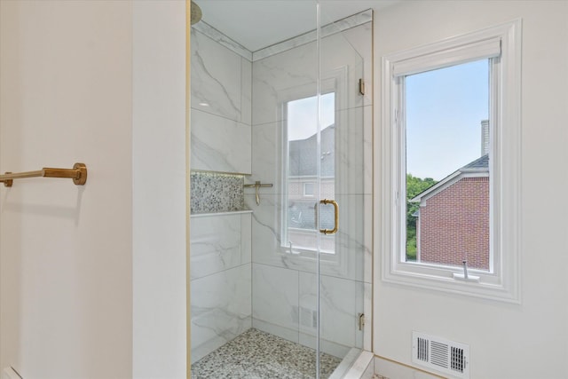 46746 Merion Cir, Northville, MI 48168 - full bathroom featuring a marble finish shower