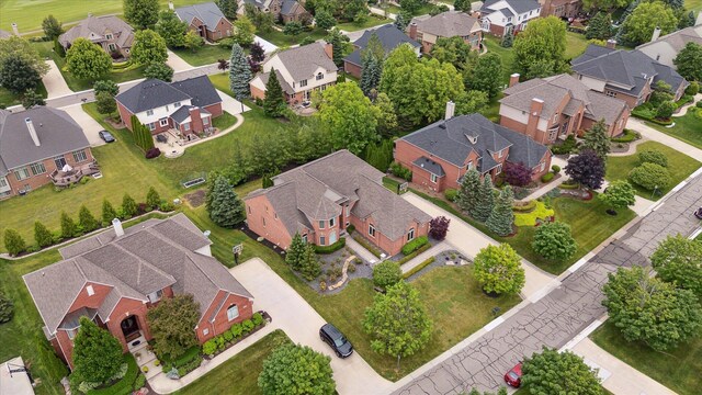 46746 Merion Cir, Northville, MI 48168 - aerial view of property's location with nearby suburban area