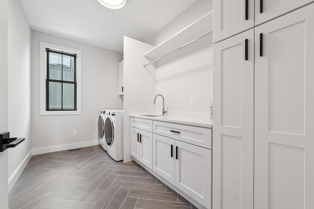 1053 Canterbury St, Birmingham, MI 48009 - washroom featuring cabinet space and washing machine and dryer