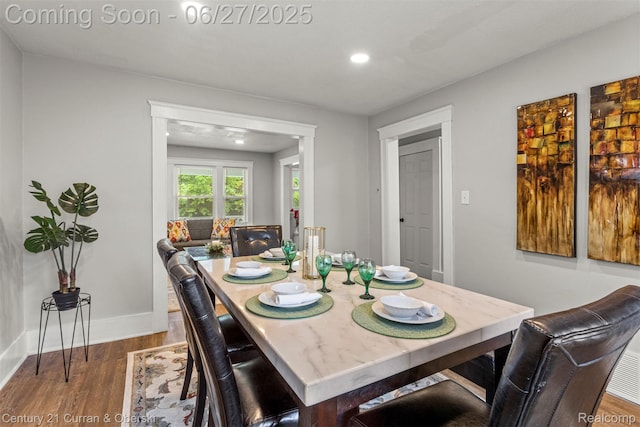3917 Bewick St, Detroit, MI 48214 - dining area featuring wood finished floors and recessed lighting
