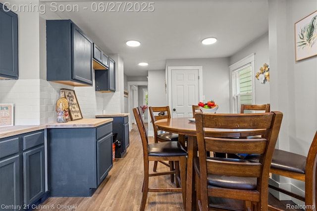 3917 Bewick St, Detroit, MI 48214 - dining space featuring light wood-type flooring and recessed lighting