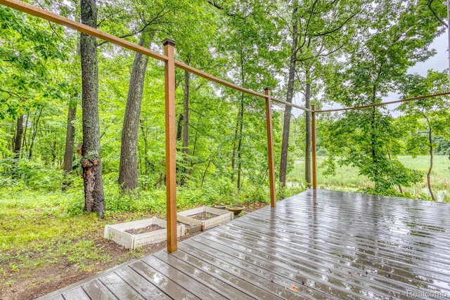 2685 Fry Rd, Highland, MI 48357 - view of wooden terrace