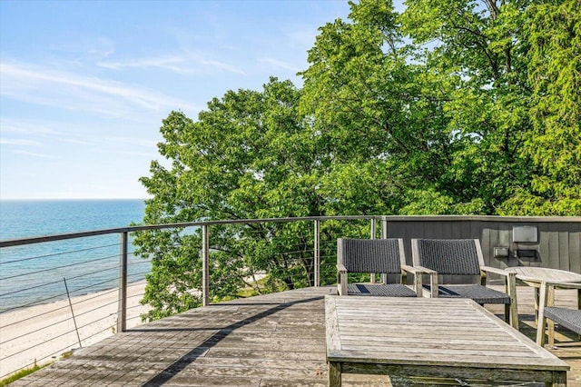 9182 Hemlock Ln, Bridgman, MI 49106 - deck with a water view