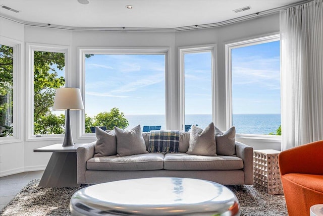 9182 Hemlock Ln, Bridgman, MI 49106 - sunroom / solarium featuring a water view