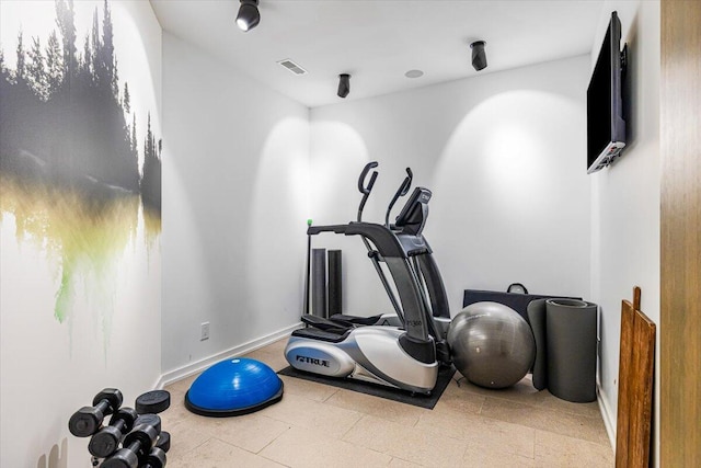 9182 Hemlock Ln, Bridgman, MI 49106 - exercise area featuring baseboards