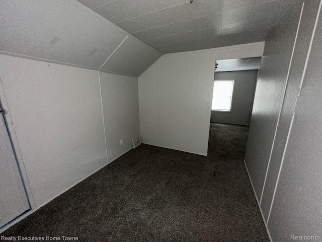 19738 Westphalia St, Detroit, MI 48205 - additional living space featuring dark carpet and lofted ceiling