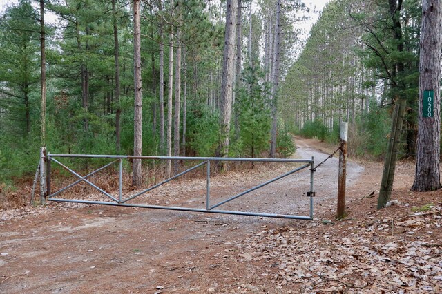11048 Wilson Rd, Marion, MI 49665 - gate featuring a view of trees