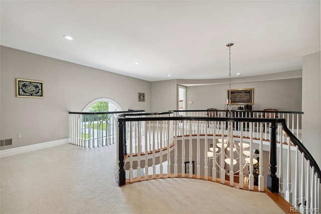 8356 Misty Mdws, Grand Blanc, MI 48439 - corridor featuring an upstairs landing, carpet floors, and recessed lighting