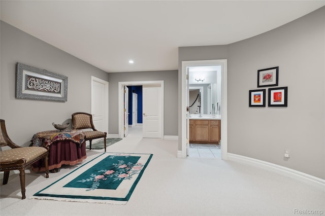 8356 Misty Mdws, Grand Blanc, MI 48439 - living area featuring light carpet and recessed lighting