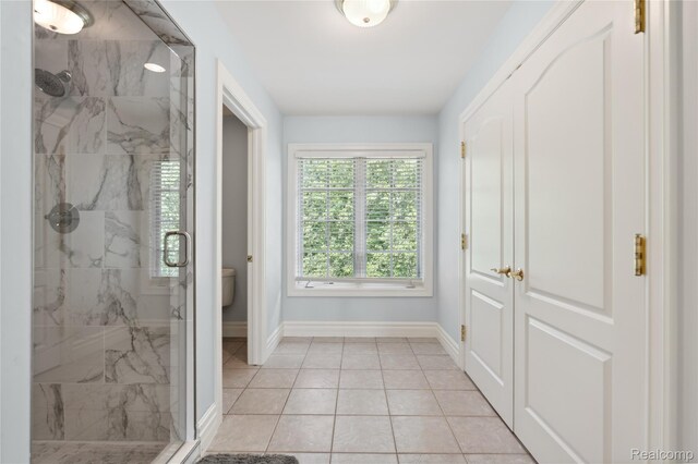 8356 Misty Mdws, Grand Blanc, MI 48439 - full bathroom featuring a marble finish shower and tile patterned floors