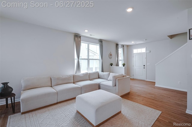 606 Angus Ln, Saline, MI 48176 - living room with wood finished floors and recessed lighting