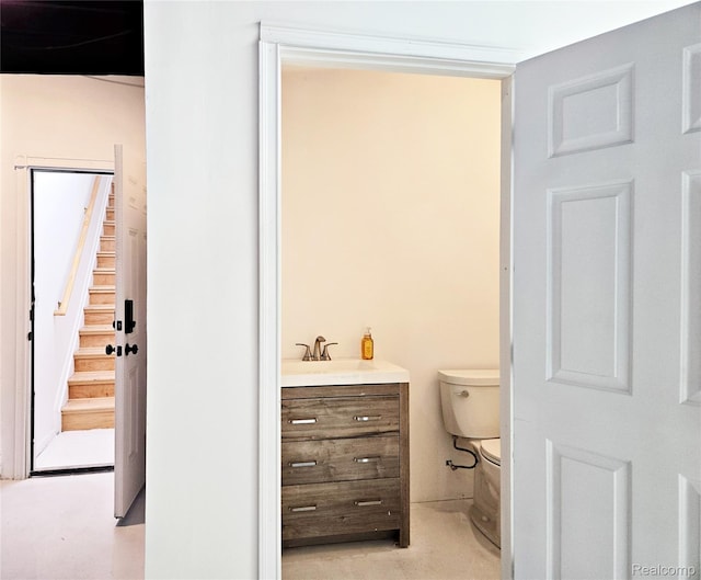 35260 Bradford Dr, New Baltimore, MI 48047 - half bath featuring vanity and toilet