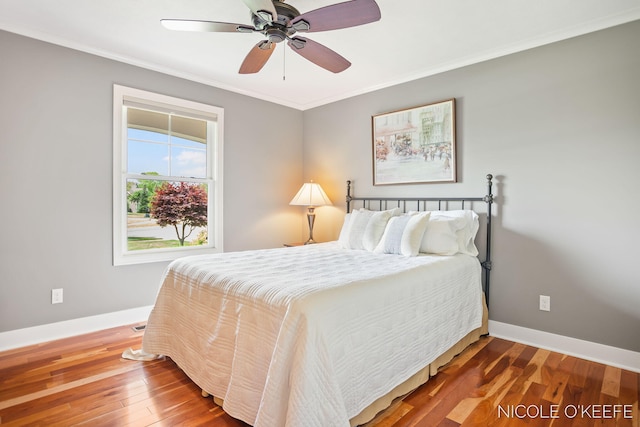 7150 Limerick Ln SW, Byron Center, MI 49315 - bedroom featuring wood finished floors, crown molding, and ceiling fan