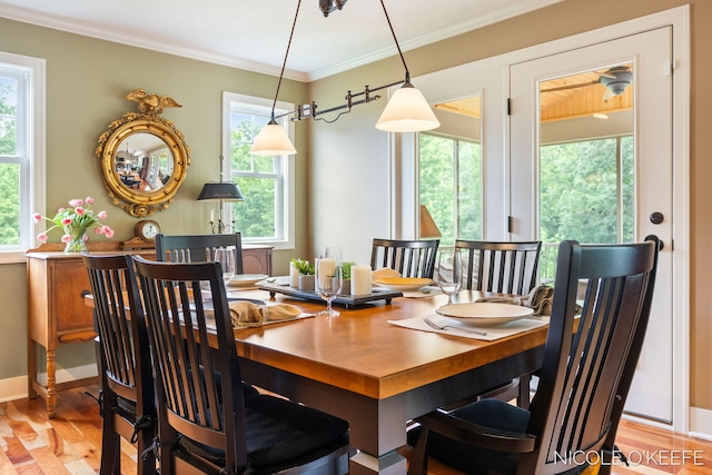 7150 Limerick Ln SW, Byron Center, MI 49315 - dining room featuring ornamental molding and wood finished floors
