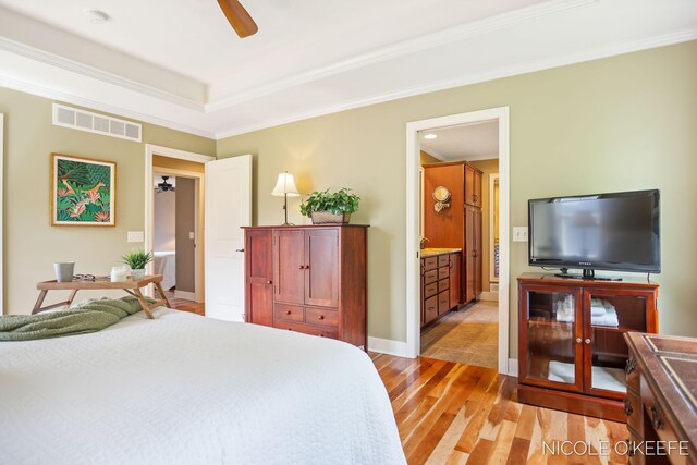 7150 Limerick Ln SW, Byron Center, MI 49315 - bedroom with light wood-style flooring and ornamental molding