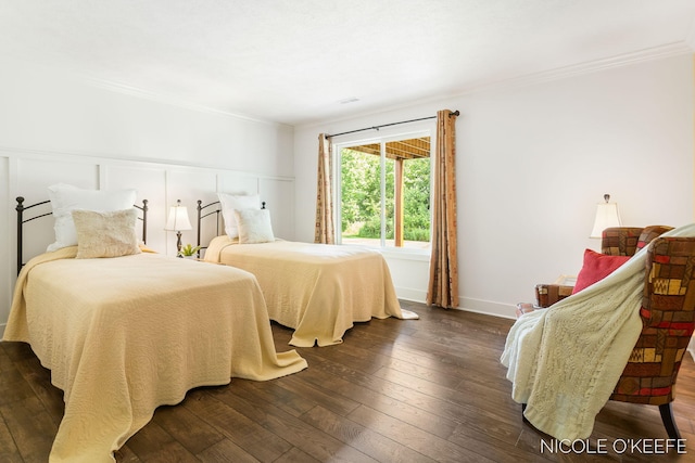 7150 Limerick Ln SW, Byron Center, MI 49315 - bedroom featuring ornamental molding and dark wood-type flooring