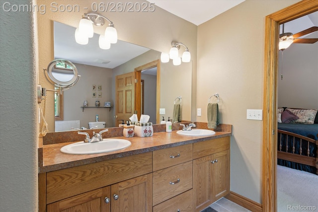23900 Foxhollow Run, New Boston, MI 48164 - full bathroom with double vanity and ensuite bathroom