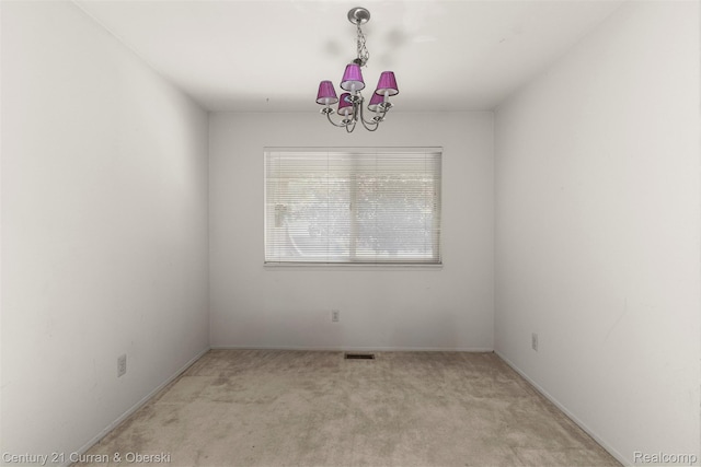 31450 Orchard Brook Ct Unit 8, Farmington Hills, MI 48336 - unfurnished room with a chandelier and carpet floors