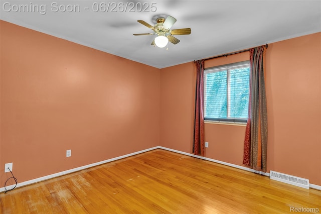 1840 Glen Iris Dr, Commerce Twp, MI 48382 - spare room with ceiling fan and light wood-style floors