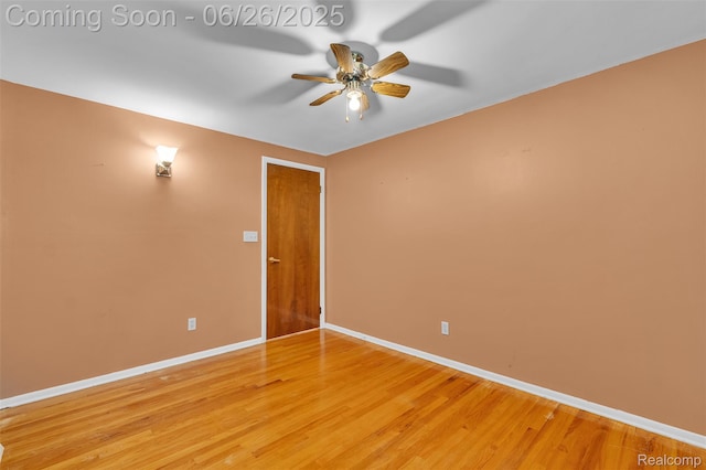1840 Glen Iris Dr, Commerce Twp, MI 48382 - empty room with ceiling fan and light wood-style flooring