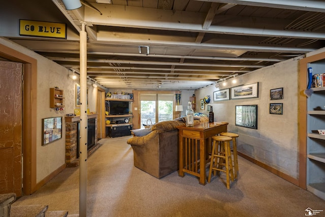 2030 W Sterns Rd, Temperance, MI 48182 - carpeted living room featuring baseboards