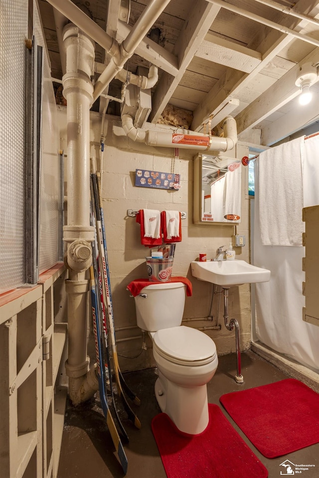 2030 W Sterns Rd, Temperance, MI 48182 - bathroom featuring a sink and concrete floors
