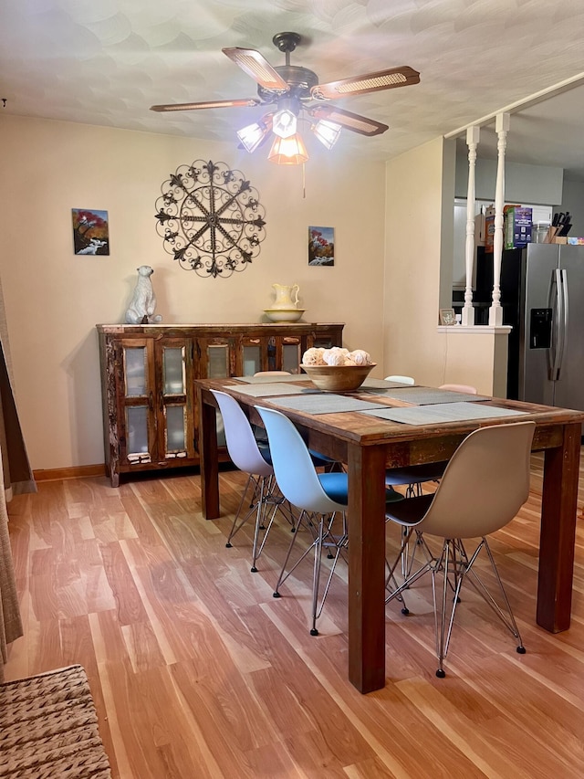 5213 Crocus Ave, Lansing, MI 48911 - dining space featuring light wood-style flooring and ceiling fan