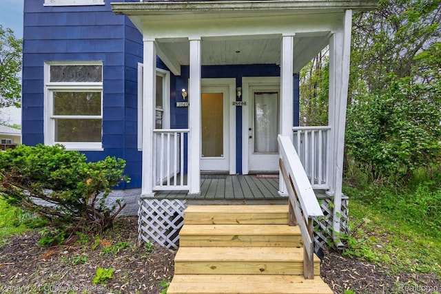 28604 Grayling Ave, Farmington Hills, MI 48336 - view of exterior entry with a porch
