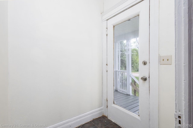 28604 Grayling Ave, Farmington Hills, MI 48336 - doorway to outside featuring baseboards