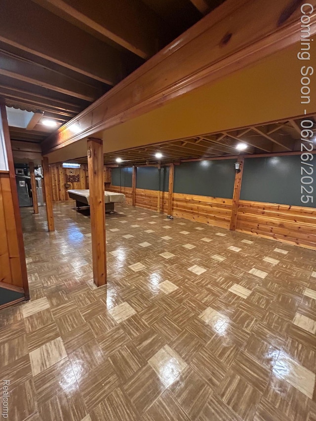 8816 Salem Ln, Redford, MI 48239 - finished basement featuring wood walls and wainscoting