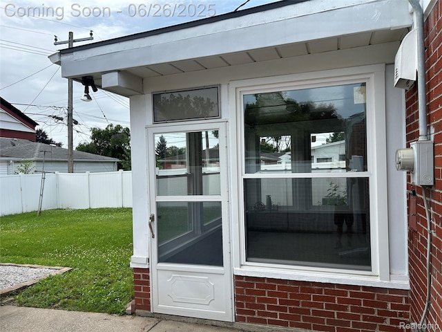 8816 Salem Ln, Redford, MI 48239 - entrance to property featuring brick siding