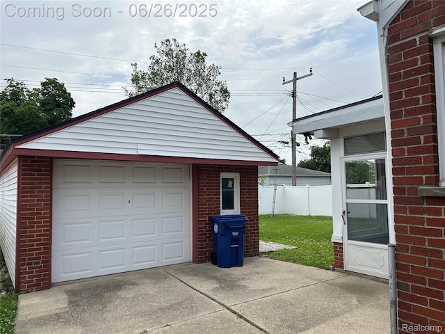 8816 Salem Ln, Redford, MI 48239 - detached garage with concrete driveway