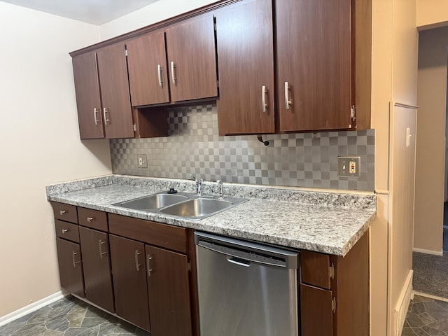 5839 Ballfour, Allen Park, MI 48101 - kitchen with stainless steel dishwasher, light countertops, and tasteful backsplash